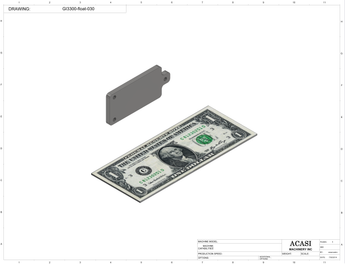 Overflow Liquid Filler Part GI3300-float-030 By Acasi Machinery