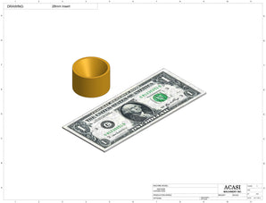 Hand-Held Bottle Capper - Model CS 1000 Parts 28mm insert, by Acasi Machinery Inc.