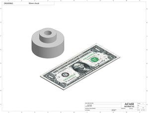 Hand-Held Bottle Capper - Model CS 1000 Parts 50mm chuck, by Acasi Machinery Inc.