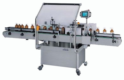 High speed wrapround pressure sensitive labeler, model 302, by Acasi Machinery Inc.