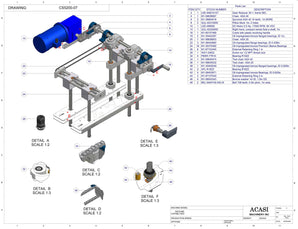 Inline capping machine for a wide range of containers and caps, model CS-5000, Assy CS5200-07, by Acasi Machinery Inc.