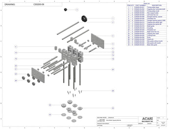 Inline capping machine for a wide range of containers and caps, model CS5200, Assy CS5200-09, by Acasi Machinery Inc.