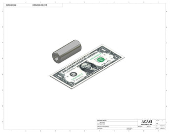 Inline capping machine for a wide range of containers and caps, model CS5200, Part CS5200-05-016, by Acasi Machinery Inc