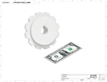 Automatic variable speed power straight bottle Conveyor, Component KVP-88071510ALL-MPB, by Acasi Machinery Inc.