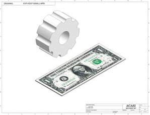 Variable speed floor level cap elevator, model CF1100, Component KVP-HDS71009ALL-MPB, by Acasi Machinery Inc.