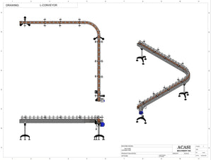 Conveyor design in L shape