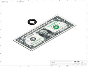 Automatic inline pressure overflow bottle filler machine, low viscosity, Component M1-02051423, by Acasi Machinery