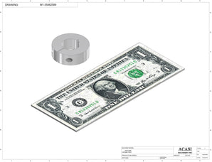 Automatic inline bottle cap tightener machine model - TruCap, Component M1-35462589, by Acasi Machinery Inc.