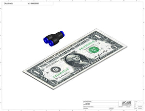 Automatic inline pressure overflow bottle filler machine, low viscosity, Component M1-84425685, by Acasi Machinery