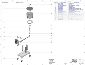 Pressure Overflow Bottle Filler - Model MINI-GI Parts