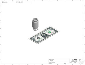 Automatic inline piston filler machine, high viscosity liquid products, pistons, Component MPV-SA-002, by Acasi Machinery Inc.