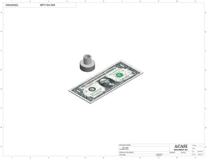 Automatic inline piston filler machine, high viscosity liquid products, pistons, Component MPV-SA-008, by Acasi Machinery Inc.