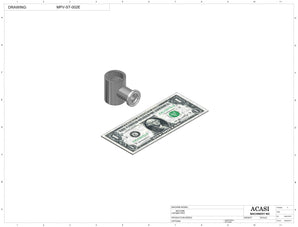 Automatic inline piston filler machine, high viscosity liquid products, pistons, Component MPV-ST-002E, by Acasi Machinery Inc.