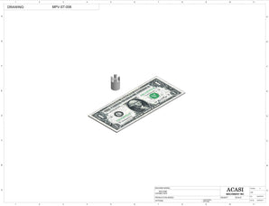 Automatic inline piston filler machine, high viscosity liquid products, pistons, Component MPV-ST-006, by Acasi Machinery Inc.