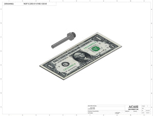 Overflow Nozzle Standard Part NOF-0.250-01-016E-V20-B