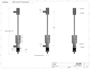 Pressure Overflow Bottom up Nozzles - Drawings