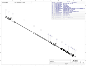 Bottom Up Nozzle 0.500in-V22 (U-CUP) By Acasi Machinery