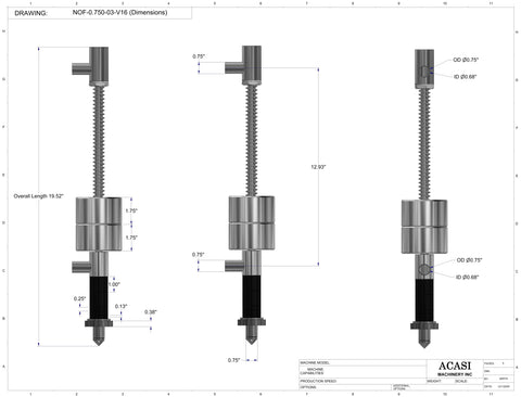 Bottom Up Nozzle 0.750in