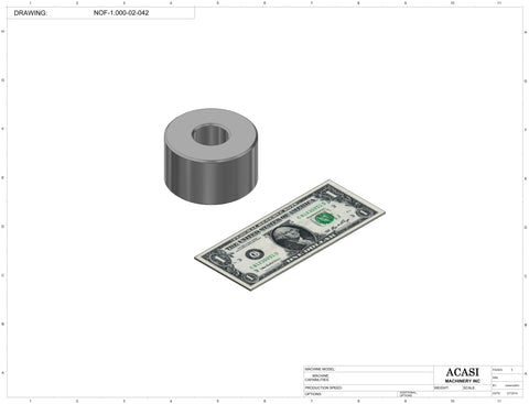 Overflow Nozzle Standard Part NOF-1.000-02-042