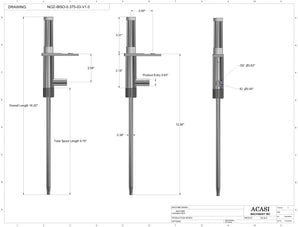 Piston Filler Bottom Up Nozzles - Drawings