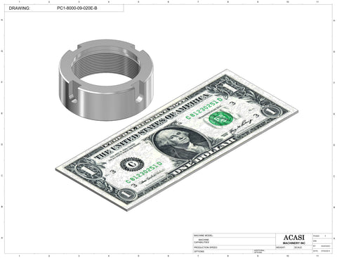 T Cork Push Capper, model - PC1-8000, Part PC1-8000-09-020E-B, by Acasi Machinery Inc.