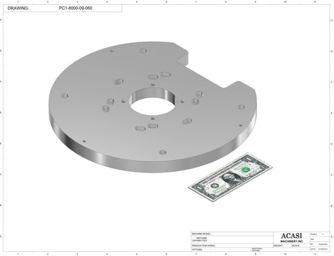 T Cork Push Capper, model - PC1-8000, Part PC1-8000-09-060, by Acasi Machinery Inc.