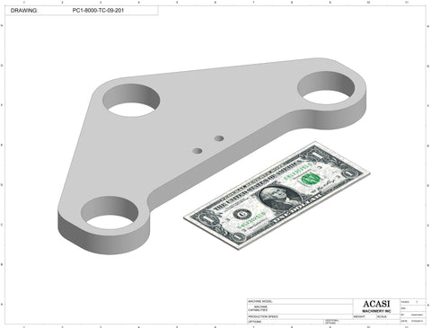 T Cork Push Capper, model - PC1-8000, Part PC1-8000-TC-09-201, by Acasi Machinery Inc.