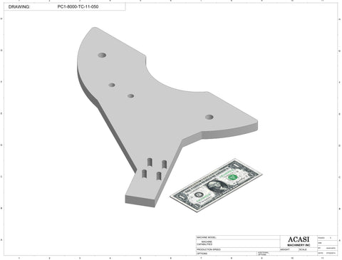 T Cork Push Capper, model - PC1-8000, Part PC1-8000-TC-11-050, by Acasi Machinery Inc.