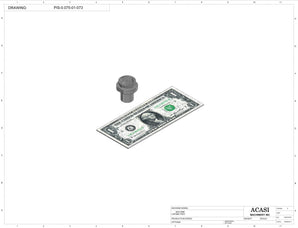 Automatic inline piston filler machine, high viscosity liquid products, pistons, Part PIS-0,075-01-073, by Acasi Machinery Inc.