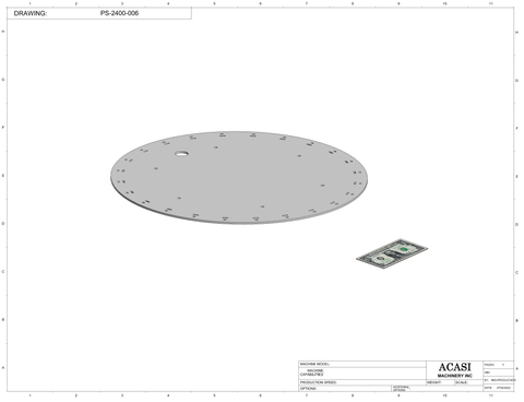 Pocket Sorter Model PS-2400 Part PS-2400-006 By Acasi Machinery