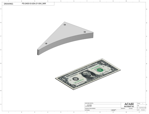 Pocket Sorter Model PS-2400 Part PS-2400-S-USA-21-004_MIR By Acasi Machinery