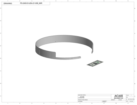 Pocket Sorter Model PS-2400 Part PS-2400-050 By Acasi Machinery