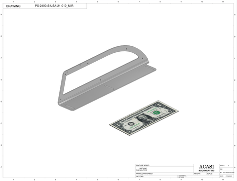 Pocket Sorter Model PS-2400 Part PS-2400-S-USA-21-010_MIR By Acasi Machinery