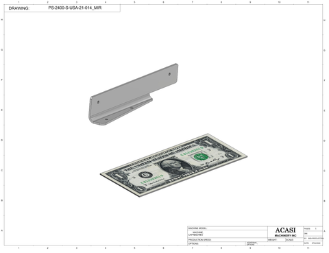 Pocket Sorter Model PS-2400 Part PS-2400-S-USA-21-014_MIR By Acasi Machinery