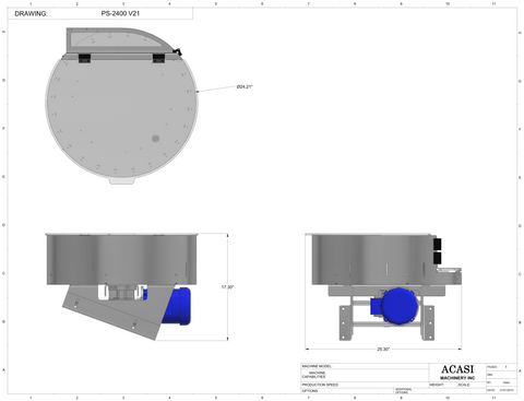 Pocket Sorter Model PS-2400 Drawing