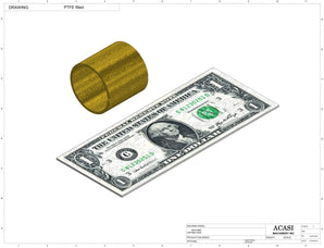 Automatic inline piston filler machine, high viscocity liquid products, model PI3300, Component PTFE filled, by Acasi Machinery