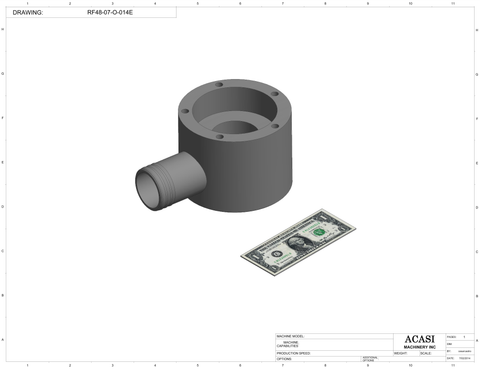 Rotary Filler RF48-18 Part RF48-07-O-014E By Acasi Machinery