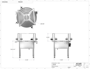 Rotary Mid Overflow Backup Table Model RM 3200 Drawings
