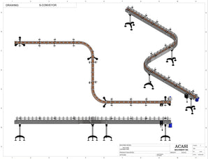 Conveyor design in S shape
