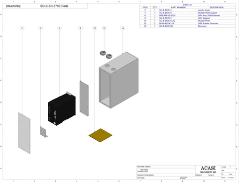 Bottle Secondary Orientator Model SO-B-SR Part SO-B-SR-570E Parts By Acasi Machinery