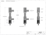 Semi-automatic inline pressure overflow bottle filler machine, low viscosity, 0.375 in nozzle dimensions, by Acasi Machinery Inc.