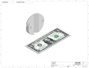 Semi-automatic pump filler machine, model PU1000, Part PU1000-01-004, by Acasi Machinery Inc.