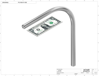Semi-automatic pump filler machine, model PU1000, Part PU1000-01-006, by Acasi Machinery Inc.