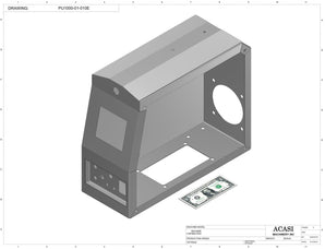 Semi-automatic pump filler machine, model PU1000, Part PU1000-01-010E, by Acasi Machinery Inc.