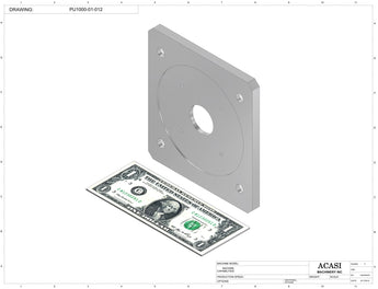 Semi-automatic pump filler machine, model PU1000, Part PU1000-01-012, by Acasi Machinery Inc.