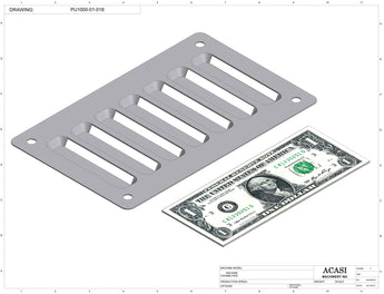 Semi-automatic pump filler machine, model PU1000, Part PU1000-01-018, by Acasi Machinery Inc.