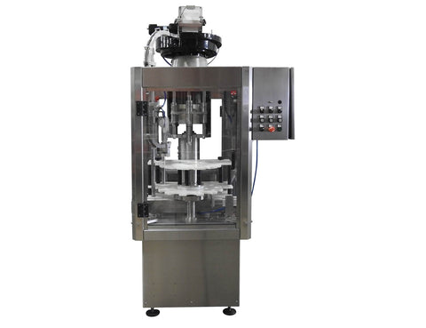 Single head puch bottle cappe Model PC1-8000-TC, by Acasi Machinery Inc. Front view