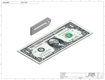 Stainless steel cap chute to feed various sizes of caps, model 11000, Part CD-21-004, by Acasi Machinery Inc.