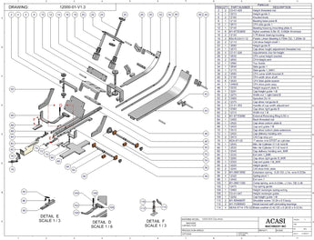 Stainless steel cap chute to feed various sizes of caps, model 12000, Assy 12000-01-V1.3, by Acasi Machinery Inc.