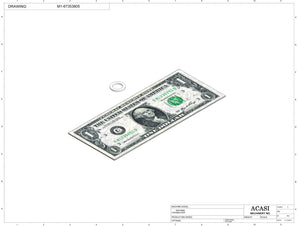 Stainless steel cap chute to feed various sizes of caps, model 13000, Component M1-67353805, by Acasi Machinery Inc.